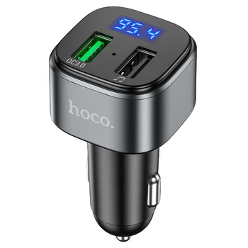 FM - трансмітер HOCO E67 Fighter with Bluetooth transmitter 2USB QC3.0 BT5.0 Black
