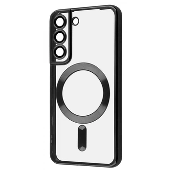 Чехол ударостойкий Wave Metal Color Case with MagSafe + линзы на камеру для Samsung Galaxy S21 FE Black