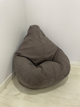 Крісло-мішок SkyPuff груша , XXL - 140х100 Велюр GREAT Chocolate
