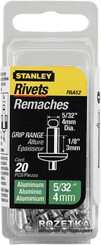 Заклепки алюминиевые Stanley 4 х 3 мм 20 шт. (1-PAA52T)