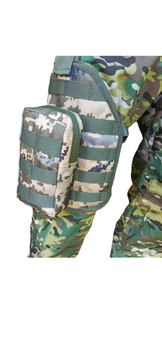 Бедровая панель MOLLE с подсумком ,Платформа тактическая на бедро Пиксель