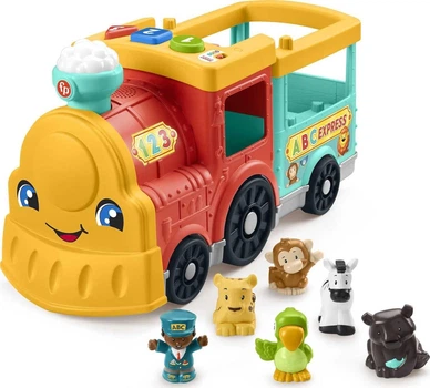 Обучающая игрушка поезд с животными ABC Fisher Price Little People Learning Toy Big ABC Animal Train