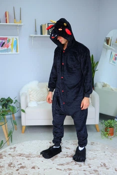 Чоловічі кігурумі доросла та підліткова Kigurumi Диявол Чортеня Демон Чорний L 165-175 см (1125/2)
