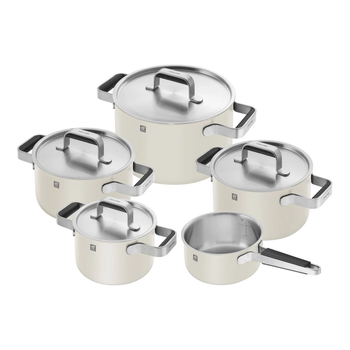Набор кастрюль Zwilling Pure из 5 предметов белый нержавеющая сталь для индукции