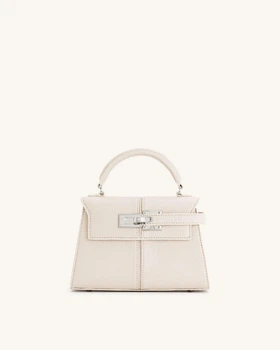 Сумка женская с логоипом JW PEI Elise Large Top Handlle Bag U47TM Белый