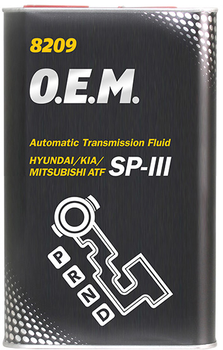 Трансмиссионное масло Mannol O.E.M. 8209 for Korean cars ATF SP-III 1 л Metall (MN8209-1ME)