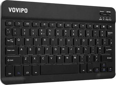 Клавіатура VOVIPO Bluetooth ультратонка бездротова клавіатура з вбудованою літій-полімерною акумуляторною батареєю для планшета