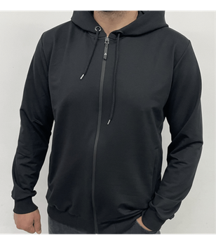 Кофта SIZE+ з блискавкою - HECTOR - 18154 - 4XL - Чорний