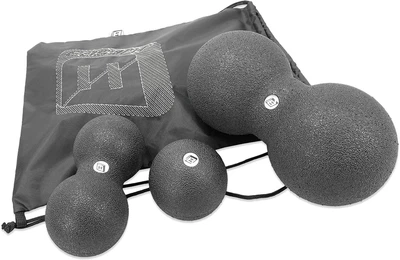 Набор для массажа и йоги EasyFit MioSet-1 EF-2005s-1 (3 мячика для спины, ног, рук, шеи и стоп) Черный (56003472)