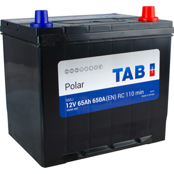 Аккумулятор автомобильный TAB 65 Ah/12V Polar S Euro Japan (246 865)[50270]