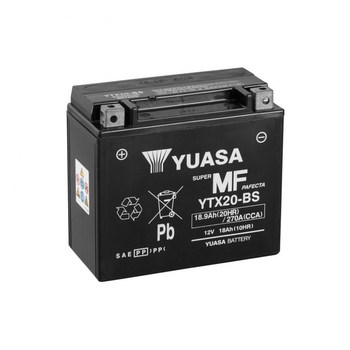 Аккумулятор автомобильный Yuasa 12V 18,9Ah MF VRLA Battery (YTX20-BS)[50383]