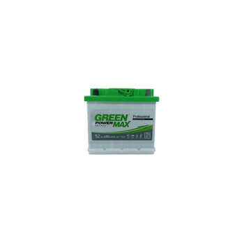 Аккумулятор автомобильный GREEN POWER MAX 52Ah Ев (-/+) (480EN) (22374)[50447]