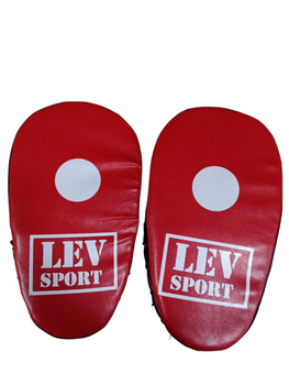Лапы Lev Sport малые 27х14.5х5см для единоборств пара искусственная кожа red/black