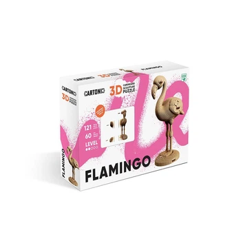 3D Пазл Картонний Cartonic Фламінго Flamingo 121 деталь 2 рівень складності
