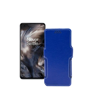 Чохол-книжка з екошкіри для телефону OnePlus Nord Синій