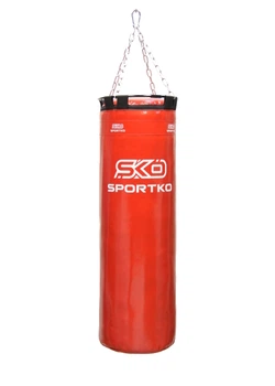 Мешок боксерский Sportko МП4 Классик ПВХ h-85см ᴓ-29см вес 20кг с кольцом и цепями red