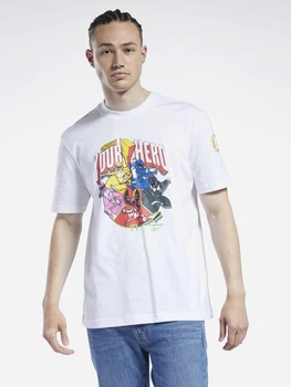 Футболка бавовняна довга чоловіча Reebok Pr Heroes United Te H62301 XL Біла (4065419007244)
