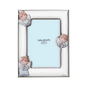Серебряная фоторамка Три ангела для мальчика (14,5 x 19 см) Valenti 73158 3LC