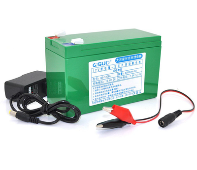 Аккумуляторная батарея литиевая QiSuo QS1208ACH 12V 8Ah Li-ion 18650, + зарядное 12,6В 1А