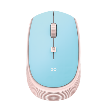 Беспроводная компьютерная мышка Fantech GO W607 с разрешением 1600DPI и частотой 2.4Ghz, модель в синем цвете.