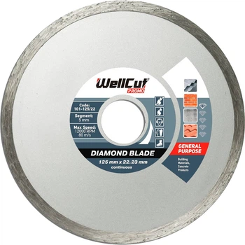 Алмазный диск WellCut Promo (125х22.23 мм) круг отрезной по камню (21736)