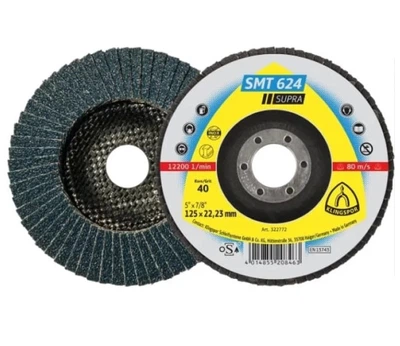 Лепестковый шлифовальный диск Klingspor SMT 644 Supra (125 мм, P40, 22.23 мм) круг (22153)