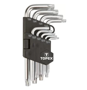 Набор пятигранных ключей Topex (TS10-50, 9 шт) пятигранники короткие (22751)