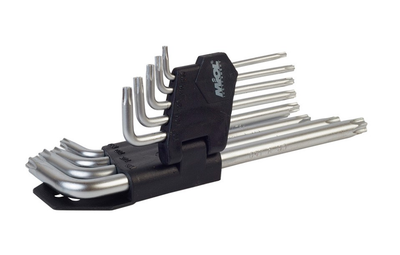 Набор шестигранных ключей Torx Miol (T10-T50, 9 шт) ключи звездообразные короткие (22766)