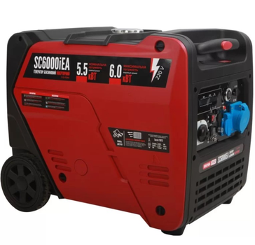 Инверторный генератор КВІТКА PRO SC6000iEA (6 кВт, 50 Гц, 230 В, 13.5 л, 1.2 л/час) бензиновый с выходом под ATS (22974)