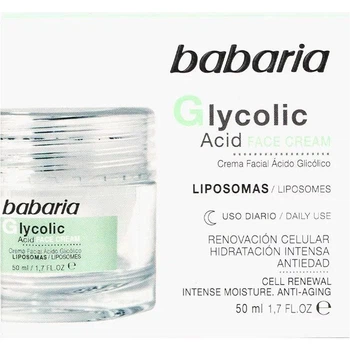 Оновлювальний крем для обличчя Babaria з гліколевою кислотою Glycolic Acid Renewing Face Cream 50 мл