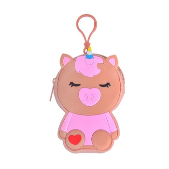 Детский кошелек-брелок «Единорог» Bambi C44408, 8 х 11 х 3 см Коричневый