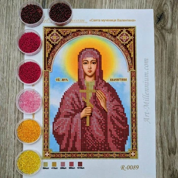Набір для вишивання бісером Art-Millennium. N-0089 Свята мучениця Валентина. Іменна ікона