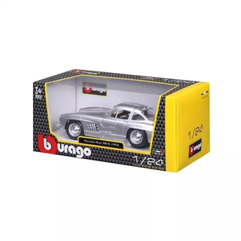 Колекційна модель Bburago Mercedes-Benz 300 SL, 1954 (18-22023) / Mercedes-Benz / Ретро / Срібний