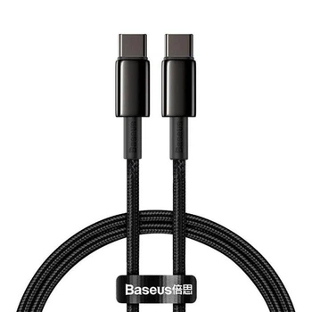 Кабель BASEUS Tungsten Gold Series для быстрой зарядки и передачи данных Type-C 100W черный 1м