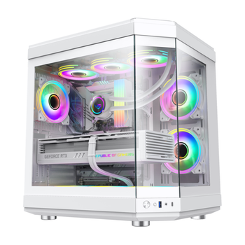 Корпус для ПК GameMax Hype White металл + стекло micro/mini/ATX без БП