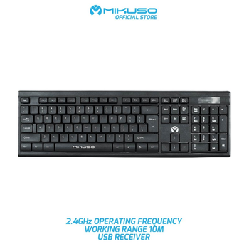 Клавіатура з мишею Keyboard KB-C019 у чорному кольорі - бездротова.
