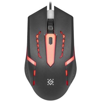Комьютерная мышка Defender Flash MB-600L, Black, USB, оптична, 800/1000/1200 dpi, 4 кнопки, 7 кольорів підсвічування, 1.5 м