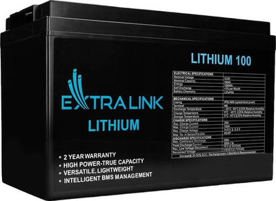 Аккумуляторная батарея LiFePO4 100AH 12.8V BMS EX.30455 (5905090330455)