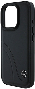 Панель Mercedes-Benz Curved Stitches Leather для Apple iPhone 16 PRO MAX Black (MEHCP16X23RBCSK)