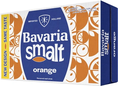 Упаковка безалкогольного солодового напою Bavaria Smalt Orange 0% 0.33 л x 24 шт (8714800051354)