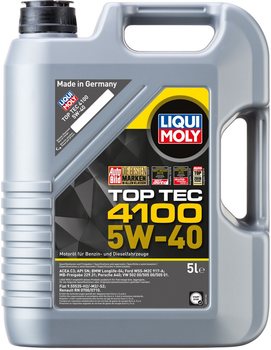 Моторное масло Liqui Moly Top Tec 4100 5W-40 5 л (9511)