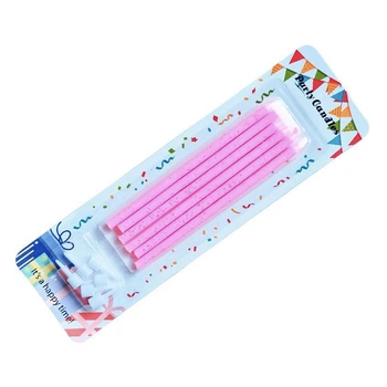 Свечи для торта Party Candles 12см 6шт розовые 9149