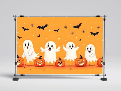 Банер Halloween "Привиди " 3000х2000 мм + тубус