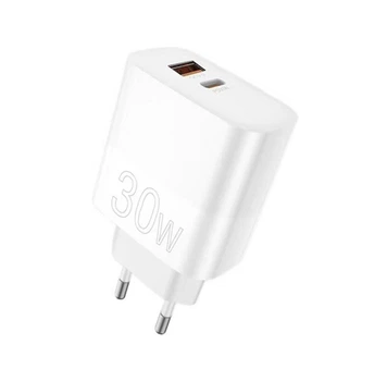 Зарядное устройство 30W PD USB-C USB QC3.0 для телефонов и планшетов, белый