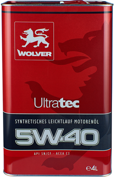 Моторна олива Wolver UltraTec 5W-40 4 л (4260360940811)