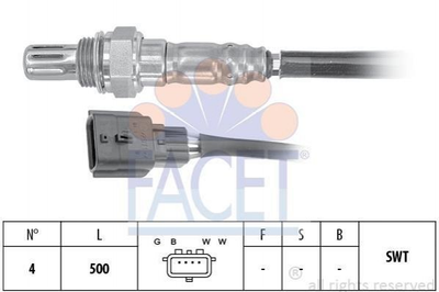 Лямбда зонд FACET 10.8094 Renault Clio, Megane, Scenic, Grand Scenic, Captur, Kadjar, Kangoo; Dacia Logan, Duster; Nissan Qashqai, Juke A4155420100, 2269000Q1D, 226A47260R