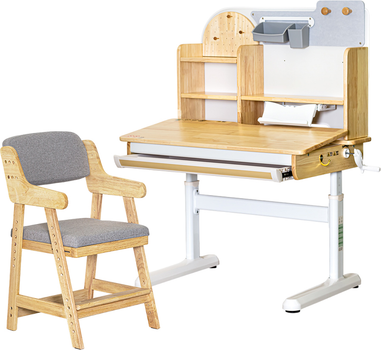 Комплект стол Mealux Timberdesk S + кресло Mealux Carlo (BD-685 Wood S+KD-050 G)