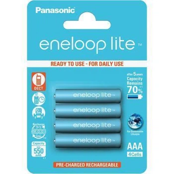 Акумулятори PANASONIC ENELOOP NI-MH Lite HR03/AAA 550 mAh 4 шт