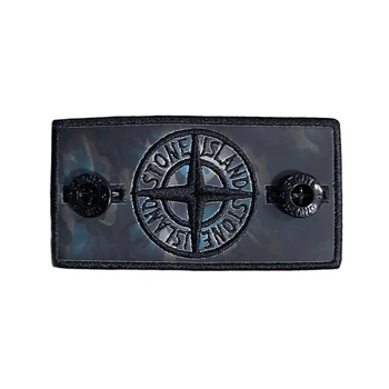 Термопатч Стон Айленд (Stone Island) Black x Camo + 2 пуговицы Разноцветный