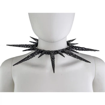 Чокер Gothic Punk з довгими шипами Seta Decor 24-559BLK